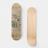 Alice in Wonderland Quote dictionary Art Persoonlijk Skateboard (Voorkant)
