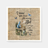 Alice in Wonderland Quote  dictionary Art Servetten (Voorkant)