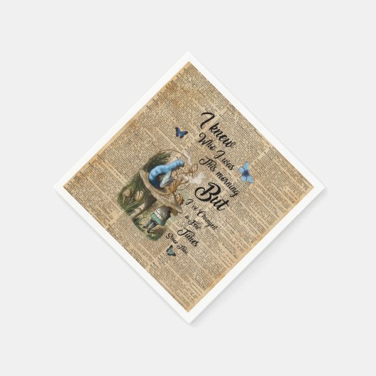 Alice in Wonderland Quote  dictionary Art Servetten (Hoek)