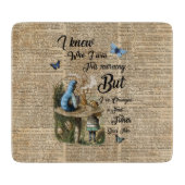 Alice in Wonderland Quote  dictionary Art Snijplank (Voorkant)