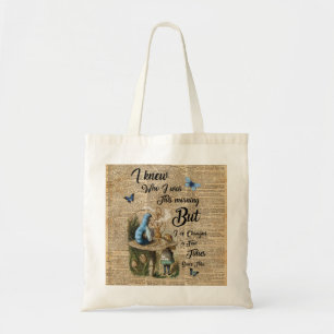Alice in Wonderland Quote  dictionary Art Tote Bag
