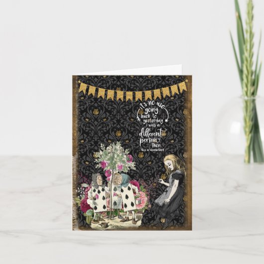  Alice in Wonderland Quote en Kaarten Notitiekaartje (Voorkant)