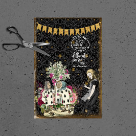  Alice in Wonderland Quote en Kaarten Tissuepapier