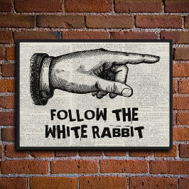 Alice in Wonderland Quote Handtekening Poster