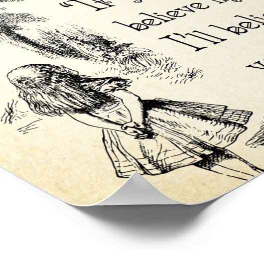 Alice in Wonderland Quote - Ik geloof in jou - C Poster (Hoek)