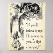 Alice in Wonderland Quote - Ik geloof in jou - C Poster (Voorkant)