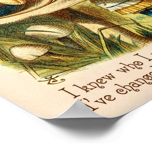 Alice in Wonderland Quote - ik weet wie ik was - C Poster (Hoek)