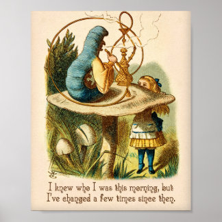 Alice in Wonderland Quote - ik weet wie ik was - C Poster