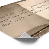 Alice in Wonderland Quote Lewis Carroll Poster (Hoek)