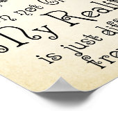 Alice in Wonderland Quote - My Reality - Cheshire Poster (Hoek)