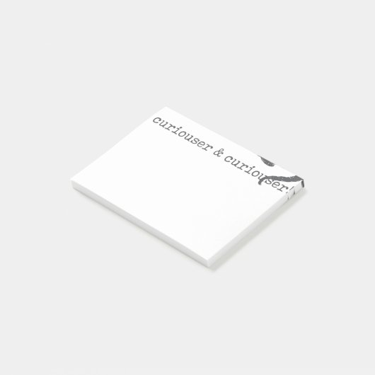 Alice in Wonderland Quote Shirt Curiouser Lewis Post-it® Notes (Schuin)