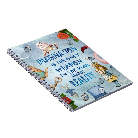 Alice in Wonderland Quote - Verbeelding Notitieboek (Rechterzijde)