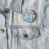 Alice in Wonderland Quote - Verbeelding Ronde Button 5,7 Cm (In situ)