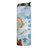Alice in Wonderland Quote - Verbeelding Thermosbeker (Gedraaid links)