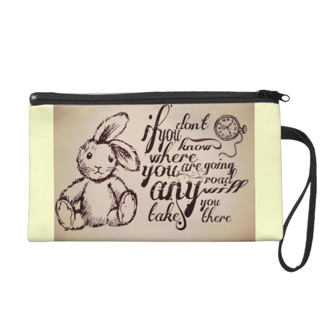 Alice in Wonderland Quote Wristlet (Voorkant)
