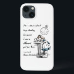 Alice in Wonderland Quotes iPhone 13 Hoesje<br><div class="desc">"Het heeft geen zin terug te gaan naar gisteren,  want ik was toen een ander persoon." — Lewis Carroll,  Alice in Wonderland.</div>