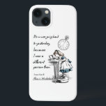 Alice in Wonderland Quotes iPhone 13 Hoesje<br><div class="desc">"Het heeft geen zin terug te gaan naar gisteren,  want ik was toen een ander persoon." — Lewis Carroll,  Alice in Wonderland.</div>