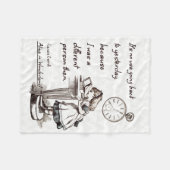 Alice in Wonderland Quotes Fleece Deken (Voorkant (Horizontaal))
