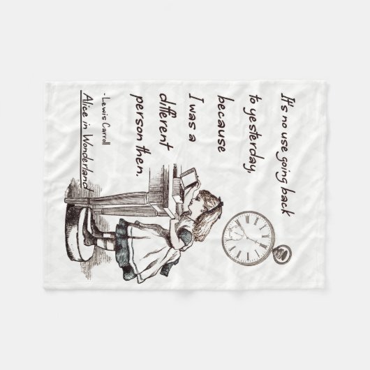 Alice in Wonderland Quotes Fleece Deken (Voorkant (Horizontaal))