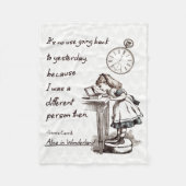 Alice in Wonderland Quotes Fleece Deken (Voorkant)