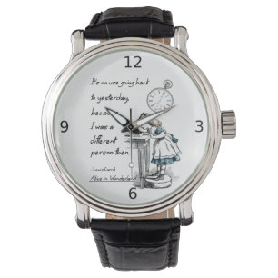 Alice in Wonderland Quotes Horloge