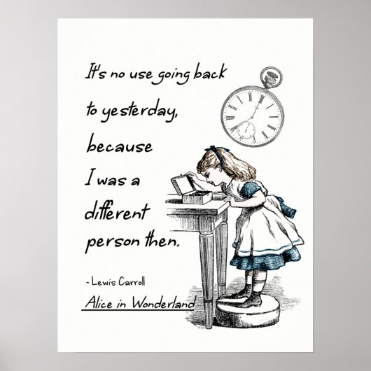 Alice in Wonderland Quotes Poster (Voorkant)