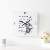 Alice in Wonderland Quotes Watch Vierkante Klok (Huis)