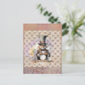 Alice in Wonderland Rabbit Briefkaart (Staand voorkant)