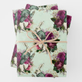 Alice in Wonderland Rabbit Green Inpakpapier Vel (In situ)