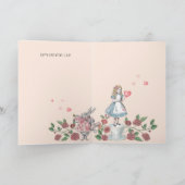 Alice in Wonderland Rabbit Happy Valentijnsdag Feestdagen Kaart (Binnen)