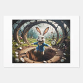 Alice in Wonderland: Rabbit jump! - Decoupage  Inpakpapier Vel (Voorkant 2)