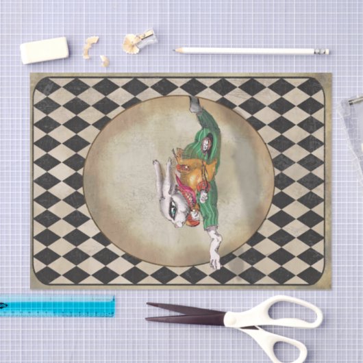 Alice in Wonderland Rabbit Jumping Tissuepapier (Craft)