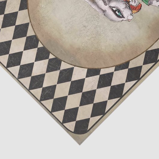 Alice in Wonderland Rabbit Jumping Tissuepapier (Detail)