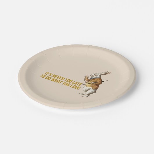 Alice in Wonderland Rabbit Motivation Papieren Bordje (Gekanteld)