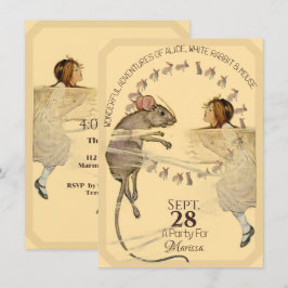Alice in Wonderland Rabbit Mouse Kaart