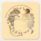Alice in Wonderland Rabbit Mouse Kartonnen Onderzetters (Voorkant)