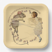 Alice in Wonderland Rabbit Mouse Papieren Bordje (Voorkant)
