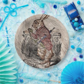 Alice #in Wonderland Rabbit Sketch Art Papieren Bordje (Feest)