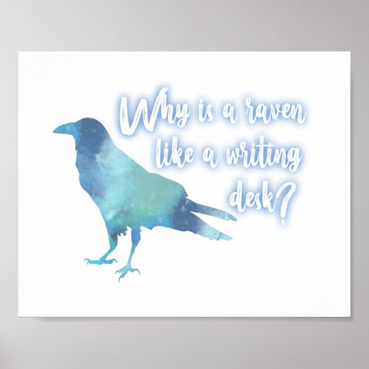 Alice in Wonderland Raven Horizontal Print (Voorkant)