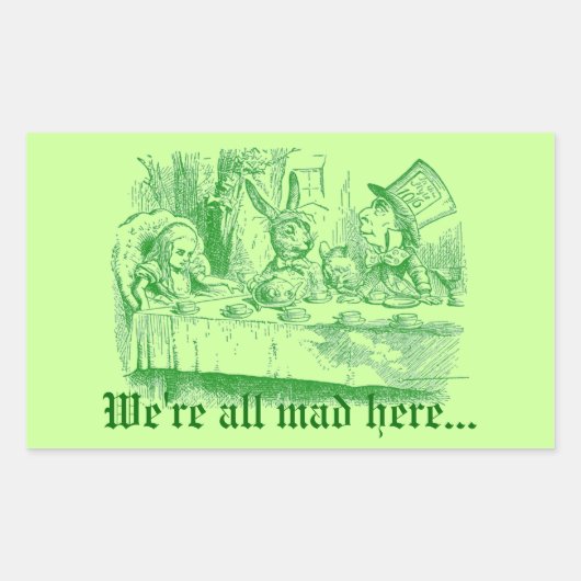  Alice in Wonderland Rechthoekige Sticker (Voorkant)