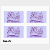 Alice in Wonderland Rechthoekige Sticker (Vel)