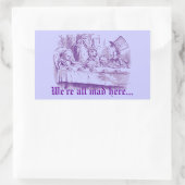 Alice in Wonderland Rechthoekige Sticker (Tas)