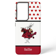 Alice in Wonderland Red Hearts en White Rabbit