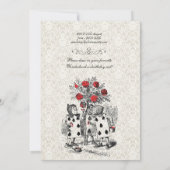 Alice in Wonderland Red Hearts Tea Party Birthday Kaart (Achterkant)