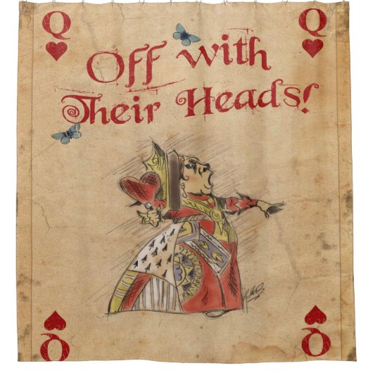 Alice in Wonderland, Red Queen, Douchegordijn (Voorkant)