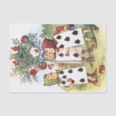 Alice in Wonderland Red Roses ontspringen Tissuepapier (Voorkant)