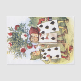  Alice in Wonderland Red Roses ontspringen Tissuepapier