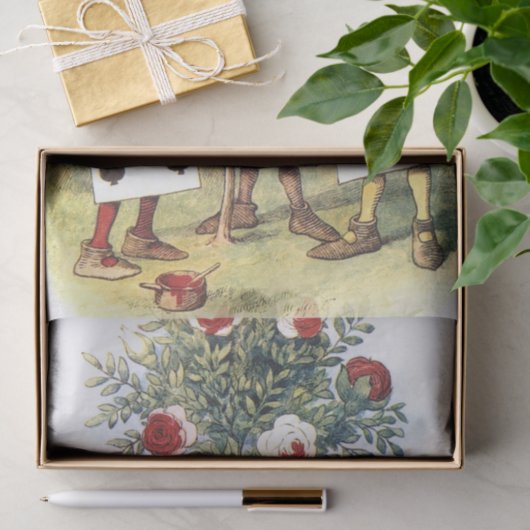  Alice in Wonderland Red Roses ontspringen Tissuepapier (Geschenk)