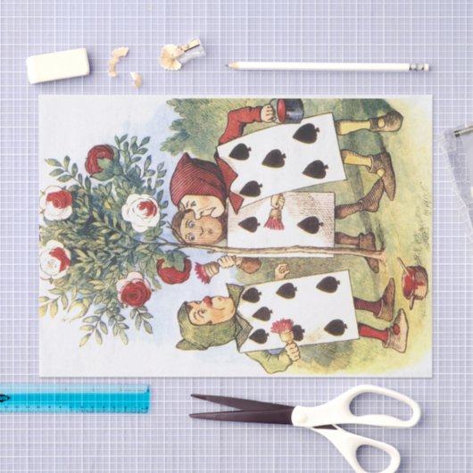 Alice in Wonderland Red Roses ontspringen Tissuepapier (Craft)