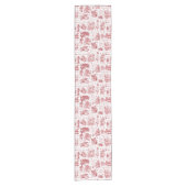 Alice in Wonderland Red Toile Quotes Korte Tafelloper (Voorkant)
